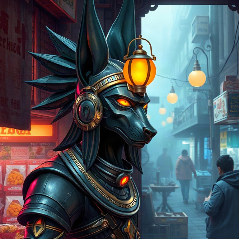 Anubis · fruit crate table between errands