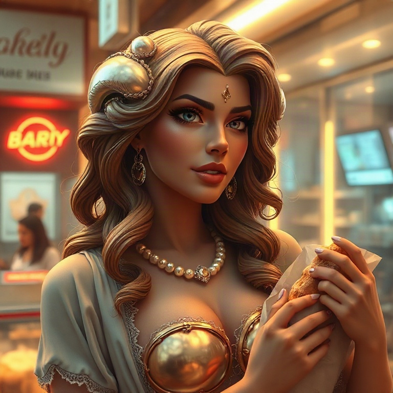 Aphrodite · steam-fogged coffee counter