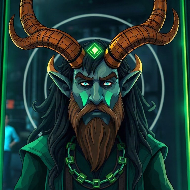 Cernunnos · door, mid-exit, one last angle