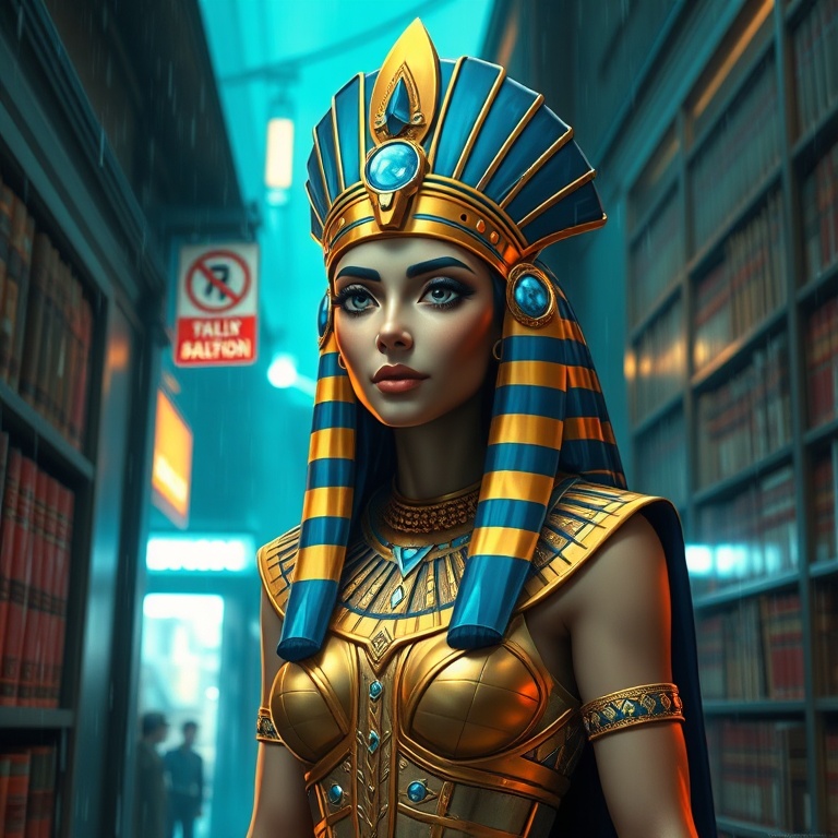 Cleopatra · under an awning in the rain
