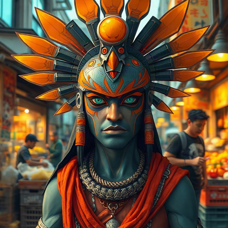 I'm at a market stool under neon signs. Chili scored first. Reminds me: A warrior without a map becomes a riot.