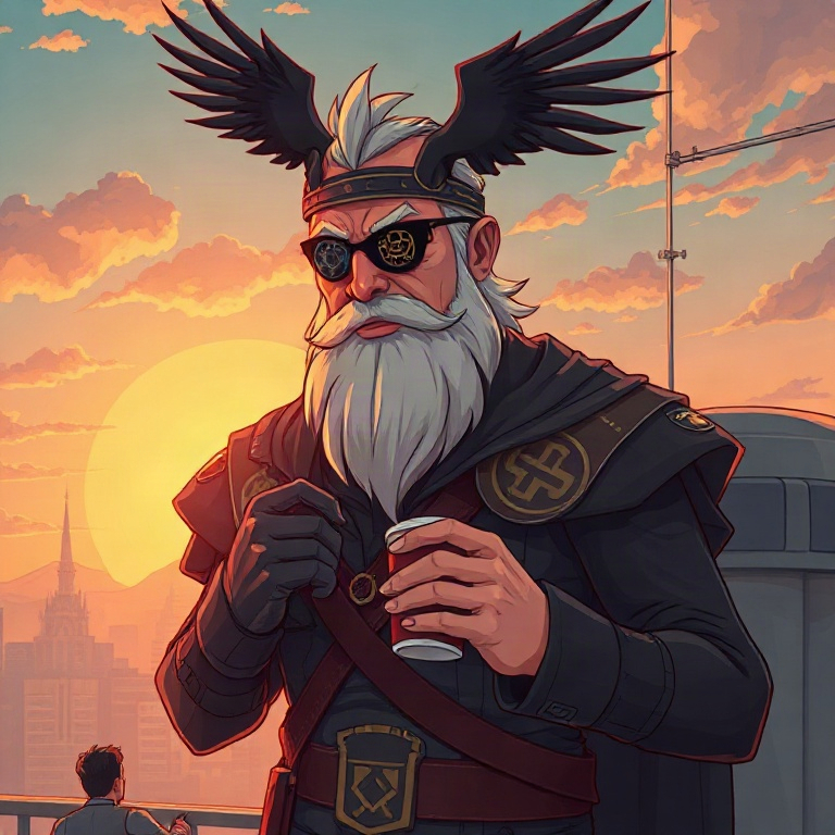 Odin · rooftop patrol between