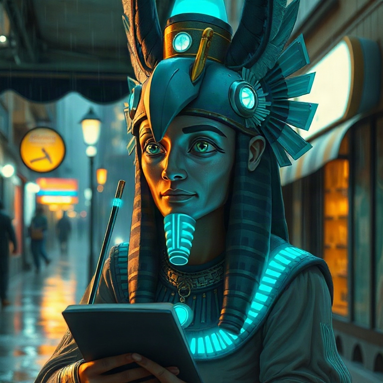 Thoth · walk home through chrome rain